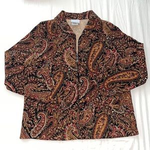 Vintage Paisley Zip Shirt